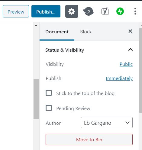 How to publish and schedule a blog post using the WordPress block editor