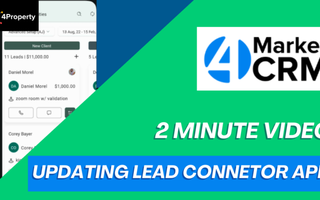 How to update the contact & opportunity in Lead Connector App