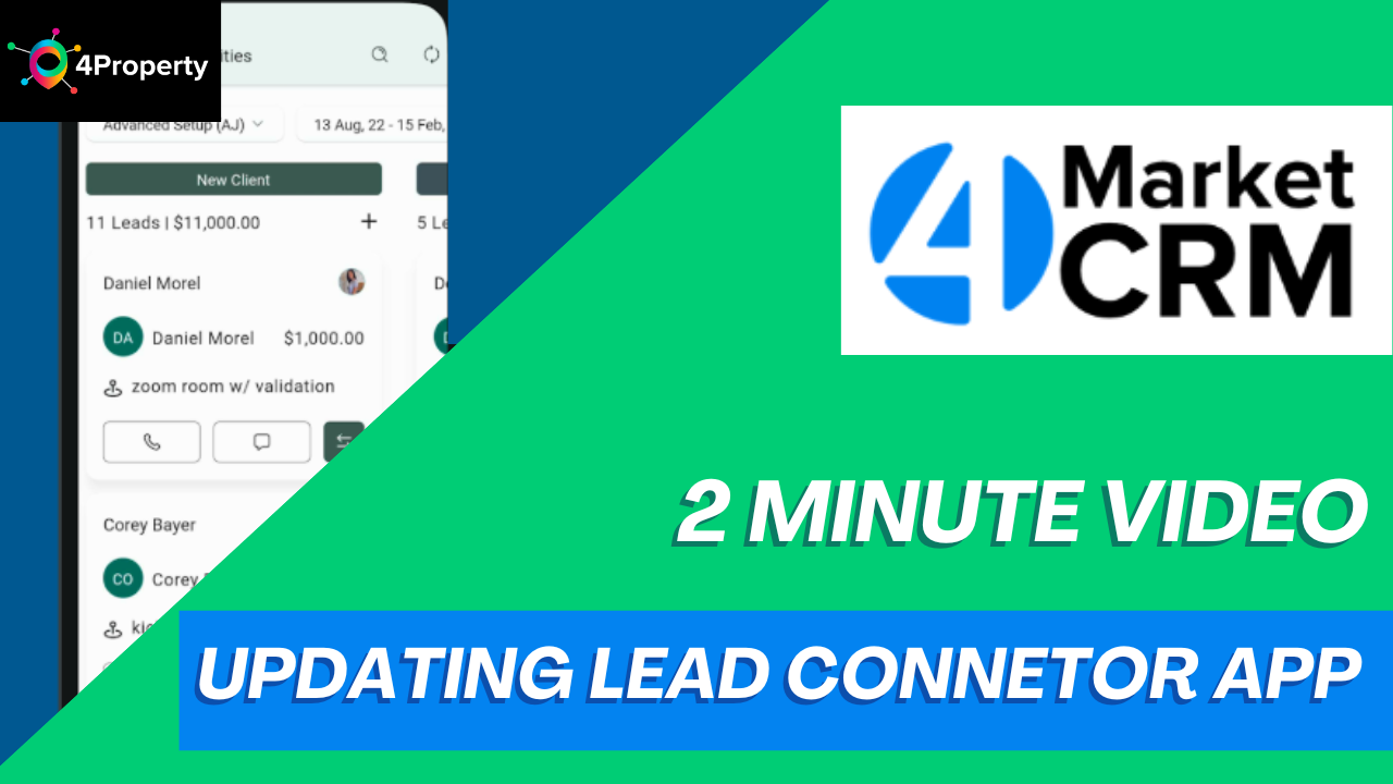 How to update the contact & opportunity in Lead Connector App